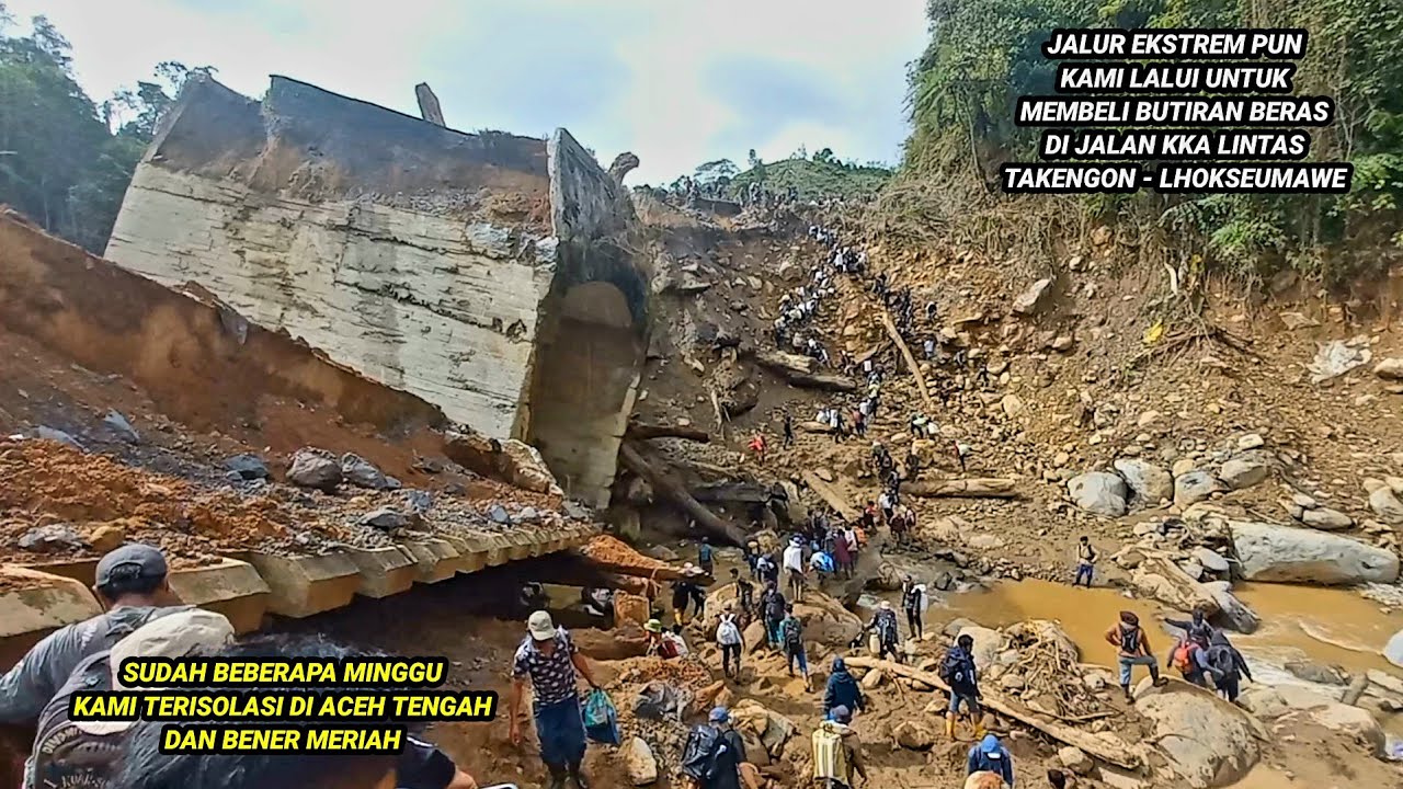 Rakyat Aceh Tengah & Bener Meriah Belanja Logistik Puluhan Kilometer Jalan Kaki Lintas Jalur Ekstrem