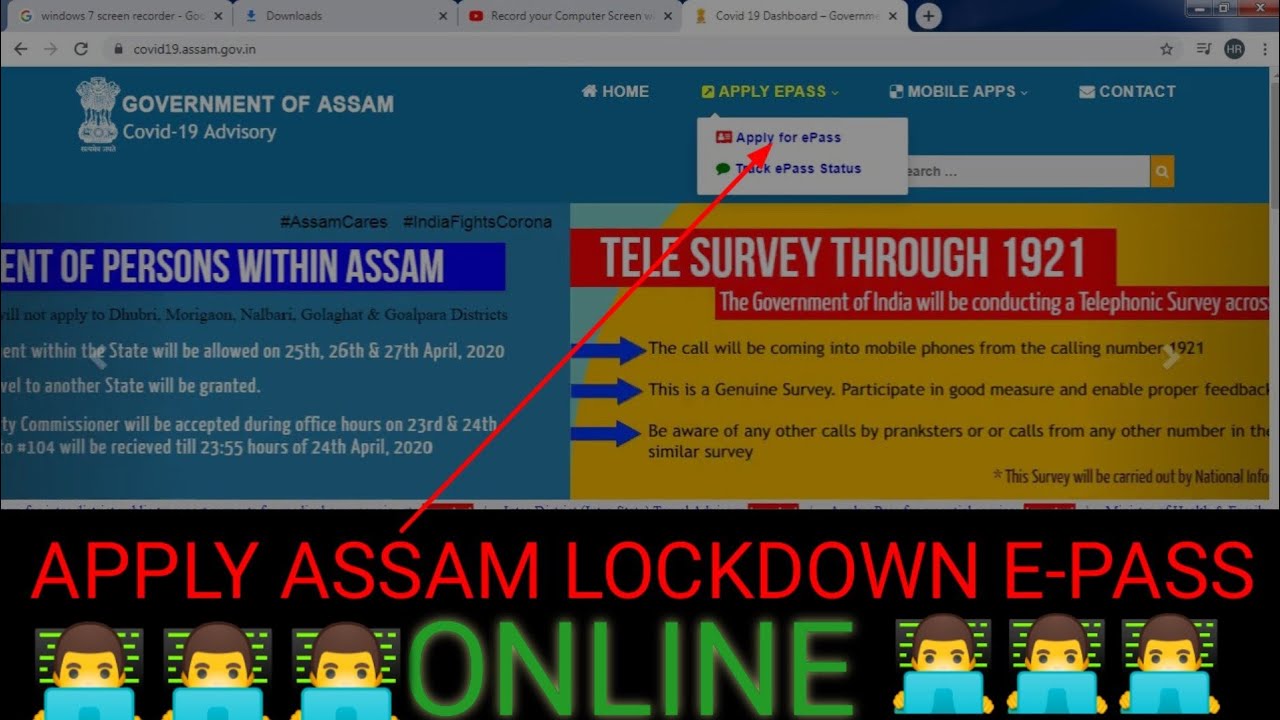 How to apply assam epass
