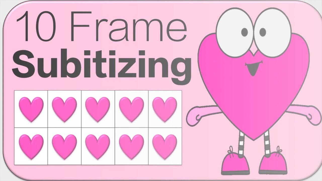 Valentines Day Counting: 10 Frame Subitizing!
