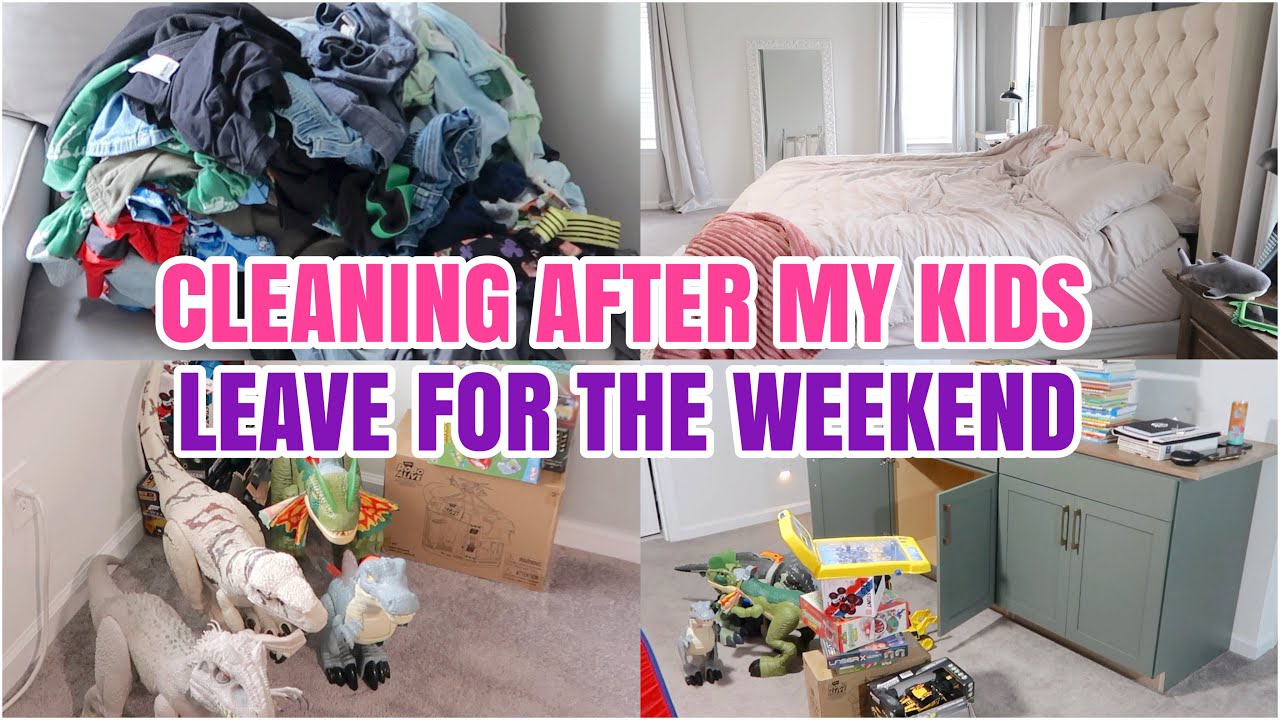 CLEANING AFTER THE KIDS LEAVE FOR THE WEEKEND | MESSY HOUSE TRANSFORMATION | REAL LIFE MESS