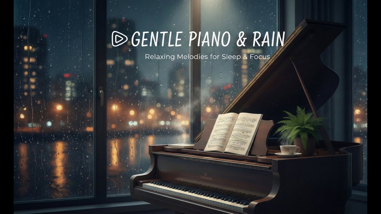 3 Hours of Gentle Piano & Rain Sounds | Sleep Music, Stress Relief, Anxiety Calm