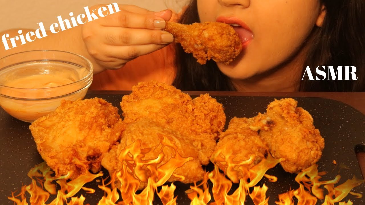 ASMR *BEST SPICY FRIED Chicken (CRUNCHY EATING SOUNDS) NO TALKING|| LISHH ASMR