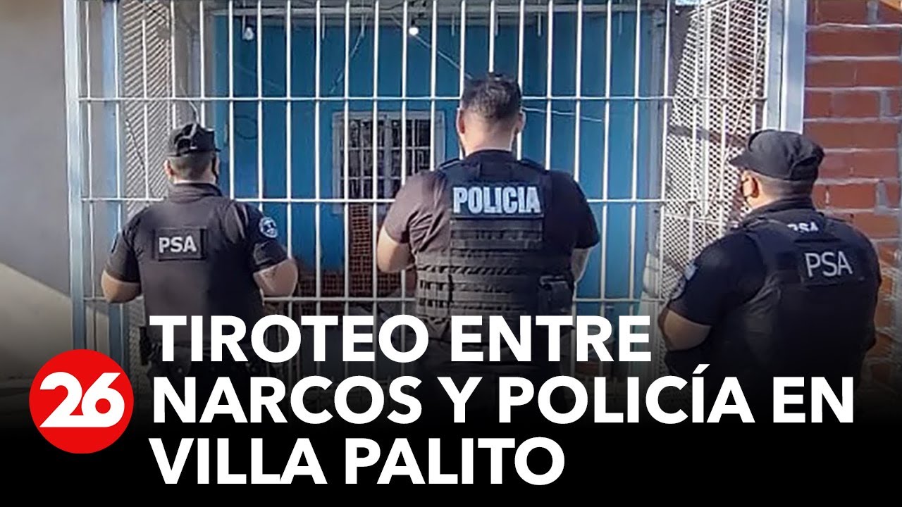Feroz tiroteo entre narcos y la Policía durante un allanamiento en Villa Palito