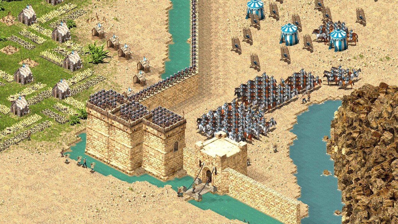 Stronghold Crusader Definitive Edition - 2v2v2v2 MEGABATTLE | Multiplayer Gameplay (PC/UHD)