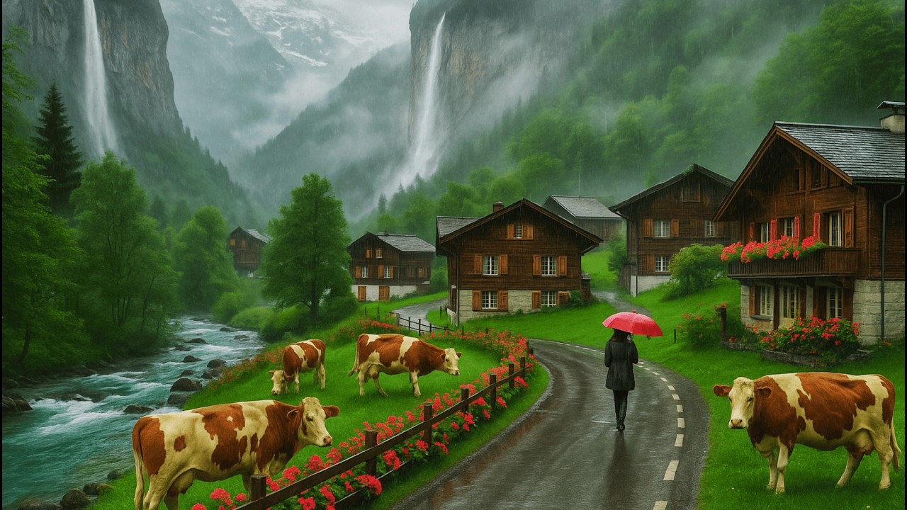 Así Son Los Pueblos Más Hermosos De Suiza Bajo La Lluvia, Increíbles Paisajes De Otro Mundo