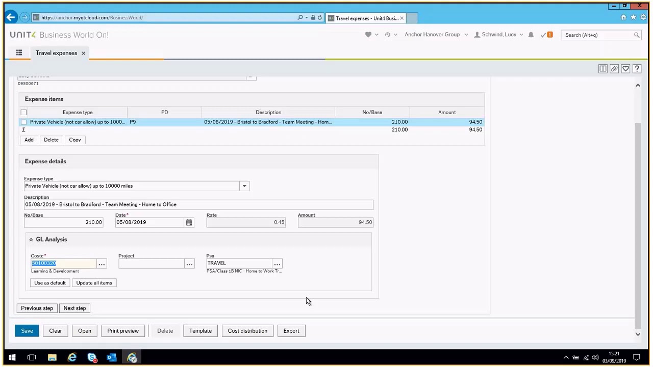 Agresso Expenses How to Complete and Submit a Claim for Mileage Only V2