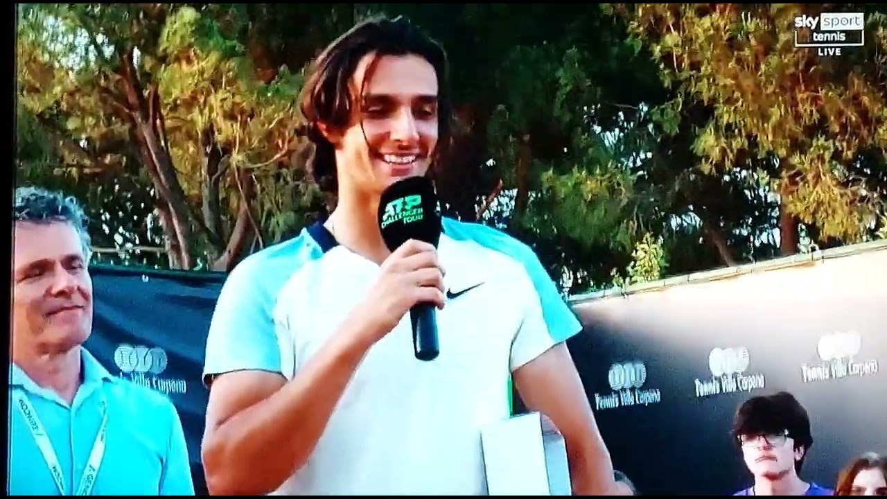 Forlì Challenger awards ceremony with interview with the winner Lorenzo Musetti  Giugno 2022