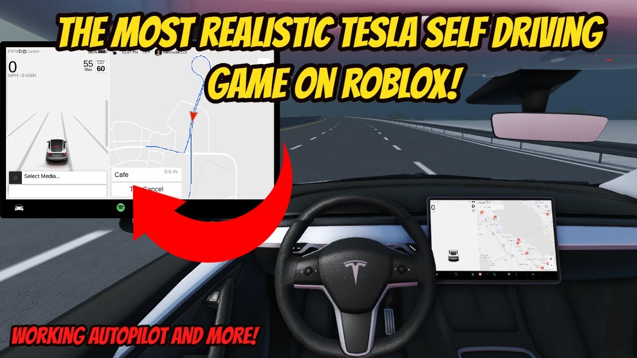 САМАЯ РЕАЛИСТИЧНАЯ ИГРА С АВТОПИЛОТОМ TESLA НА ROBLOX