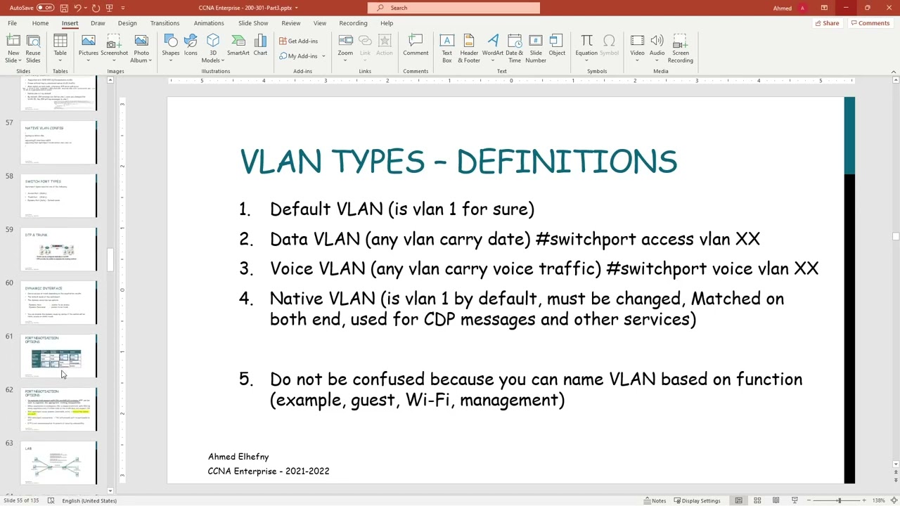 5 типов VLAN. Объяснение сетей CCNA на арабском языке