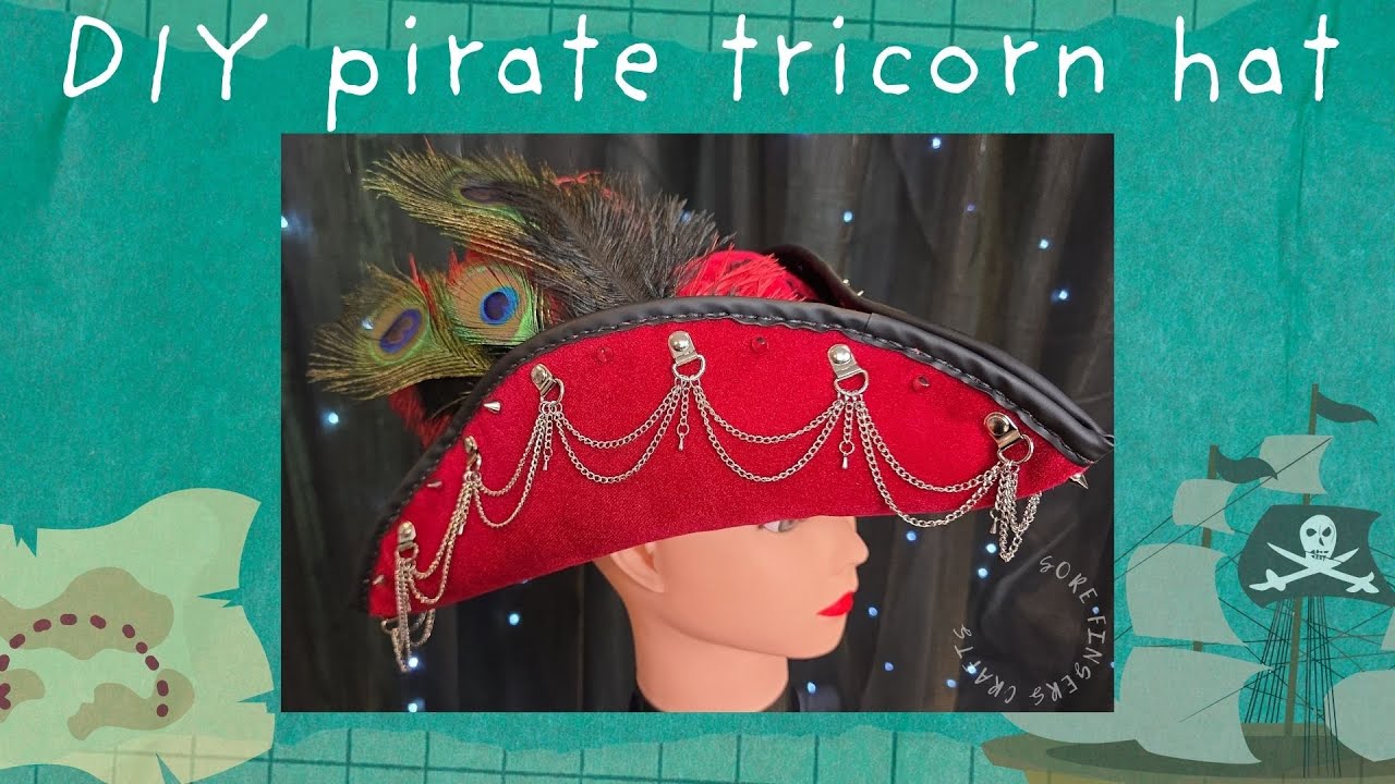 DIY pirate tricorn hat