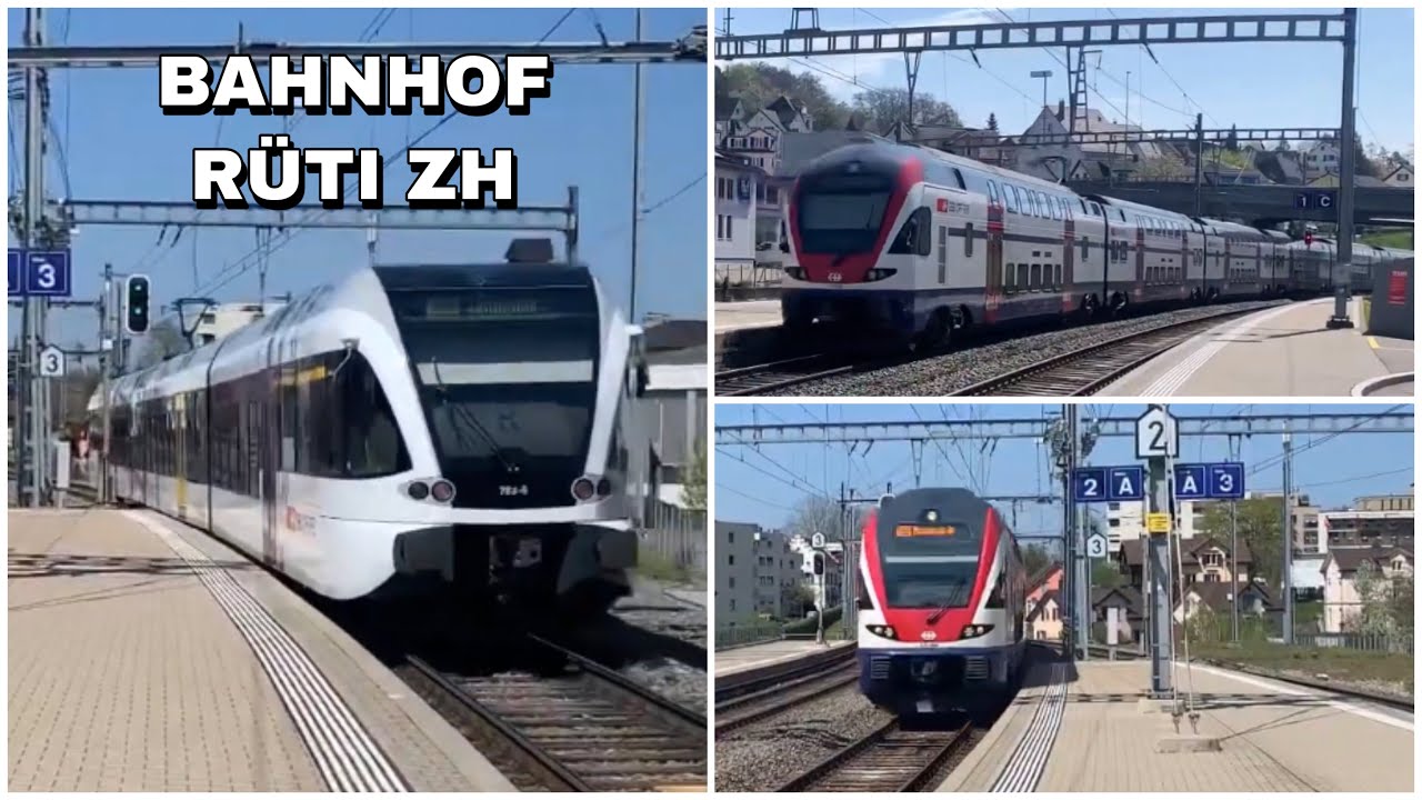 Züge beim Bahnhof Rüti ZH | Trains at Rüti ZH station (2021)