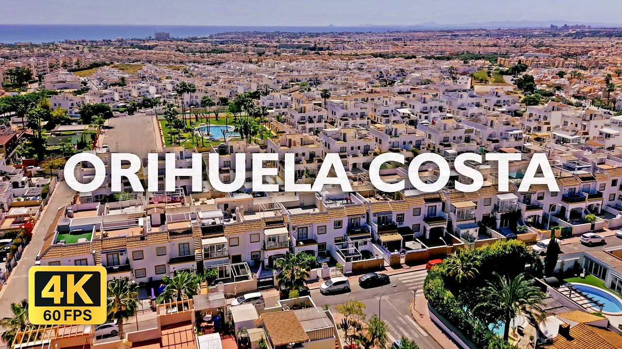 ПОЛЁТ над ORIHUELA COSTA, Испания (4K) | Торговый центр Zeniamar, La Florida, Torrevieja