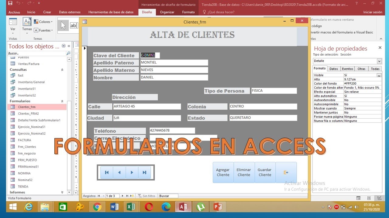 Formularios Tienda