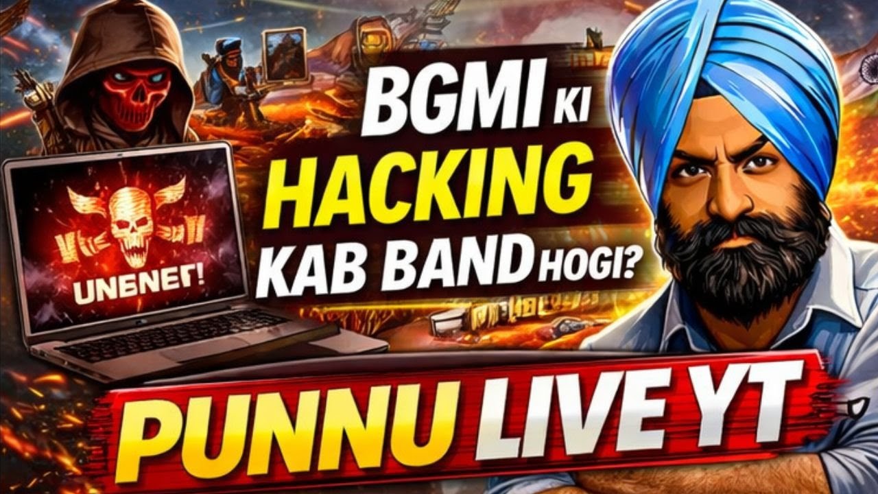 🔥 BGMI KI HACKING KAB BAND HOGI? | PUNNU LIVE YT (Portrait)