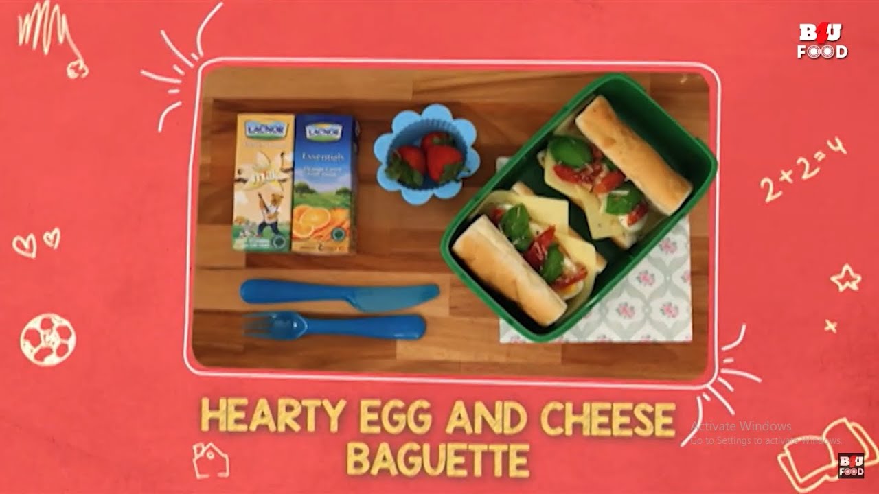 Easy Recipe For Egg And Cheese Baguette | Junior Chef | B4U Food
