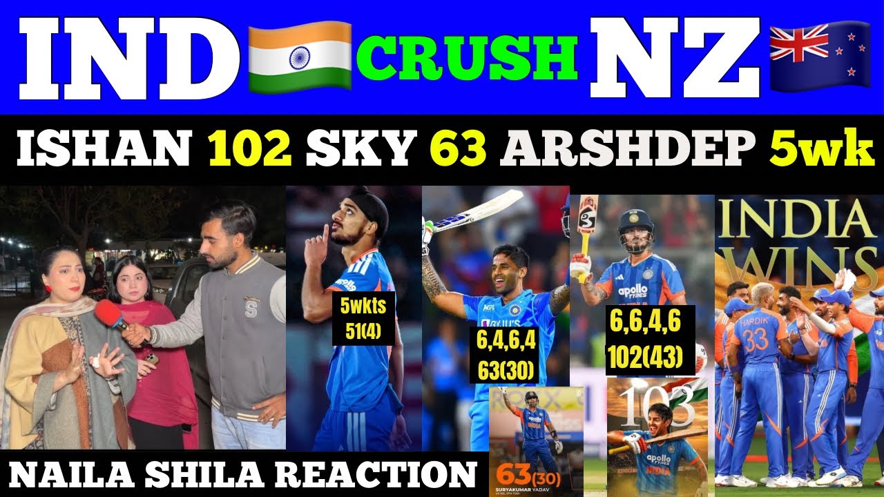 IND🇮🇳 Destroy NZ🇦🇺 271/5 Highest Runs In T20 history🥵Ishan 102, Sky 63 😱 | Naila Shila Reaction