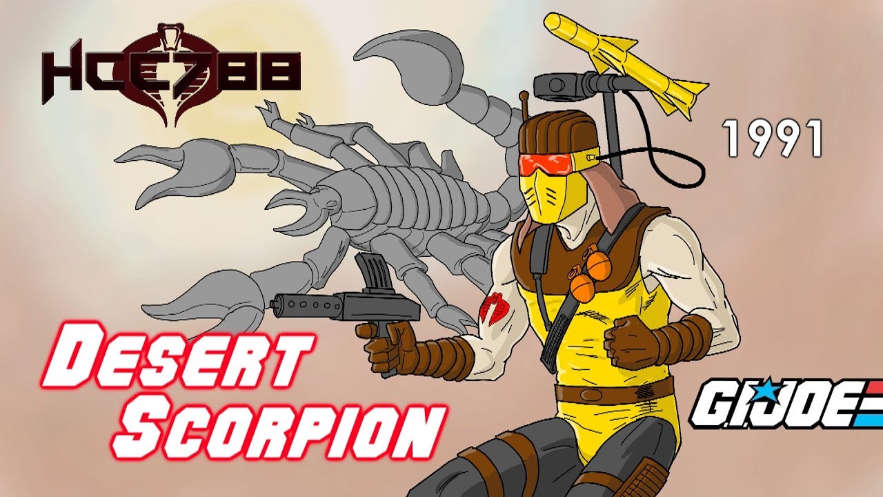HCC788 - 1991 DESERT SCORPION - Cobra Desert Trooper - Vintage G.I. Joe toy!