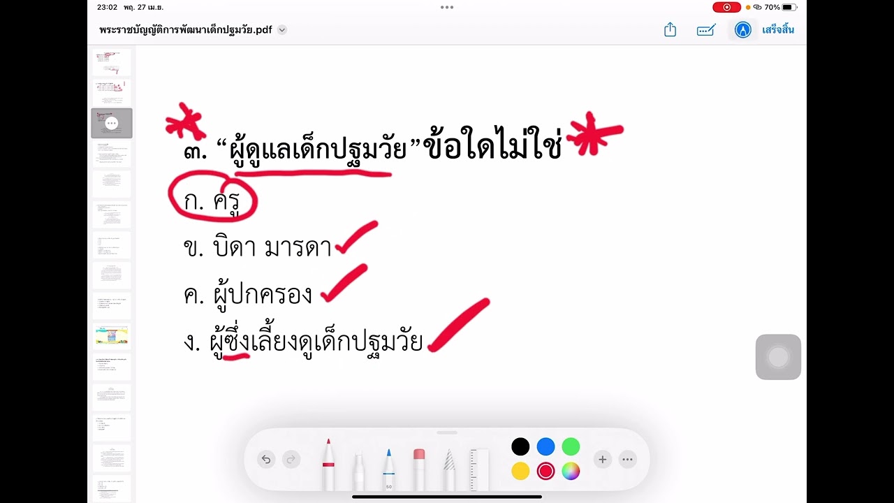 ข้อสอบ พรบ การพัฒนาเด็กปฐมวัย 2562 “เก็งเน้นๆ
