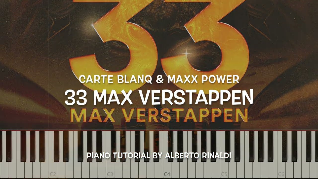 Carte Blanq, Maxx Power - 33 Max Verstappen (Piano tutorial with Synthesia)