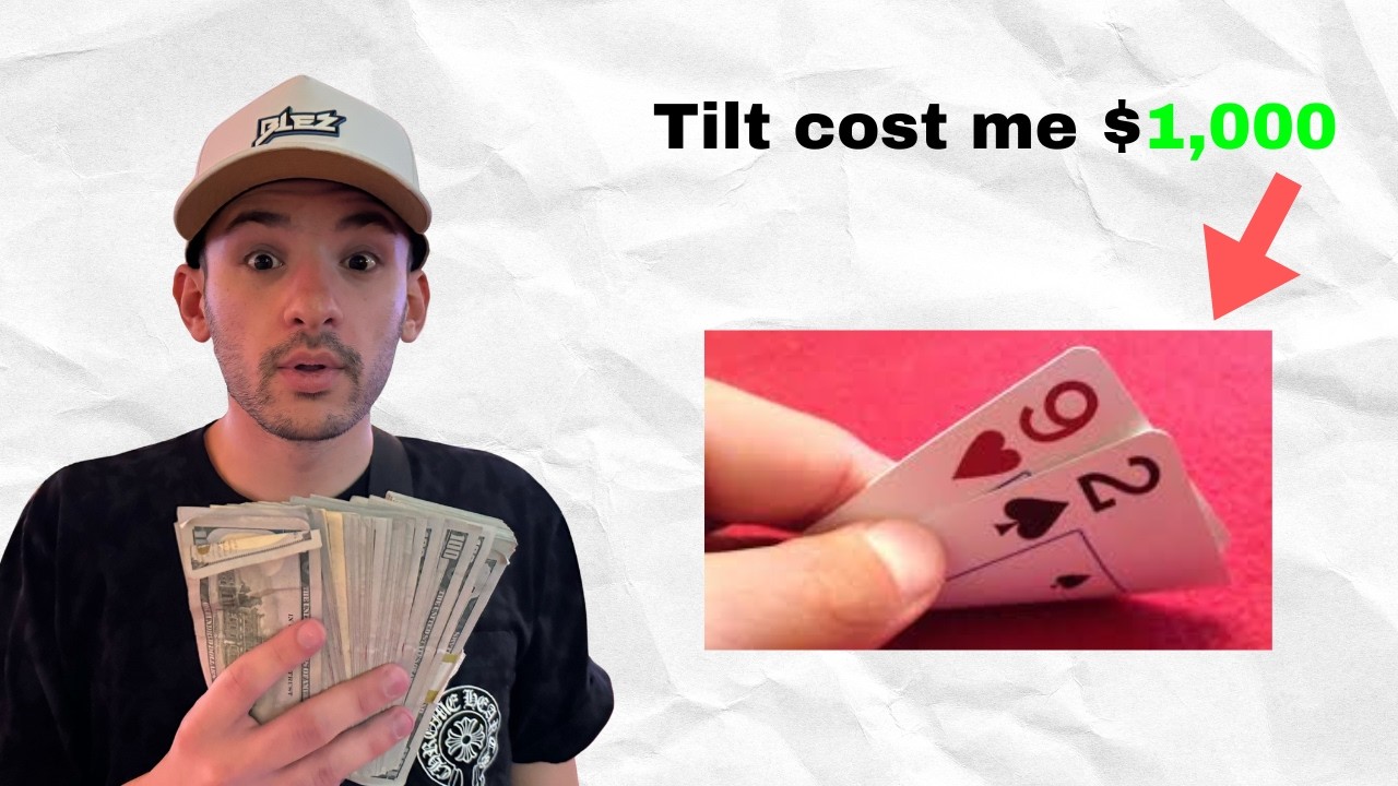 I Lost $1,000 Playing Poker in One Hour (Tilt Got Me)