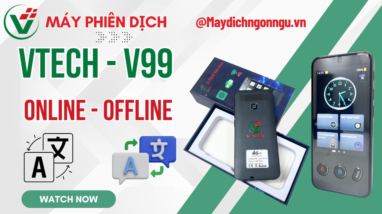 Máy dịch - Máy phiên dịch ngôn ngữ VTECH V99 tích hợp nhiều chức năng dịch văn bản, hình ảnh...