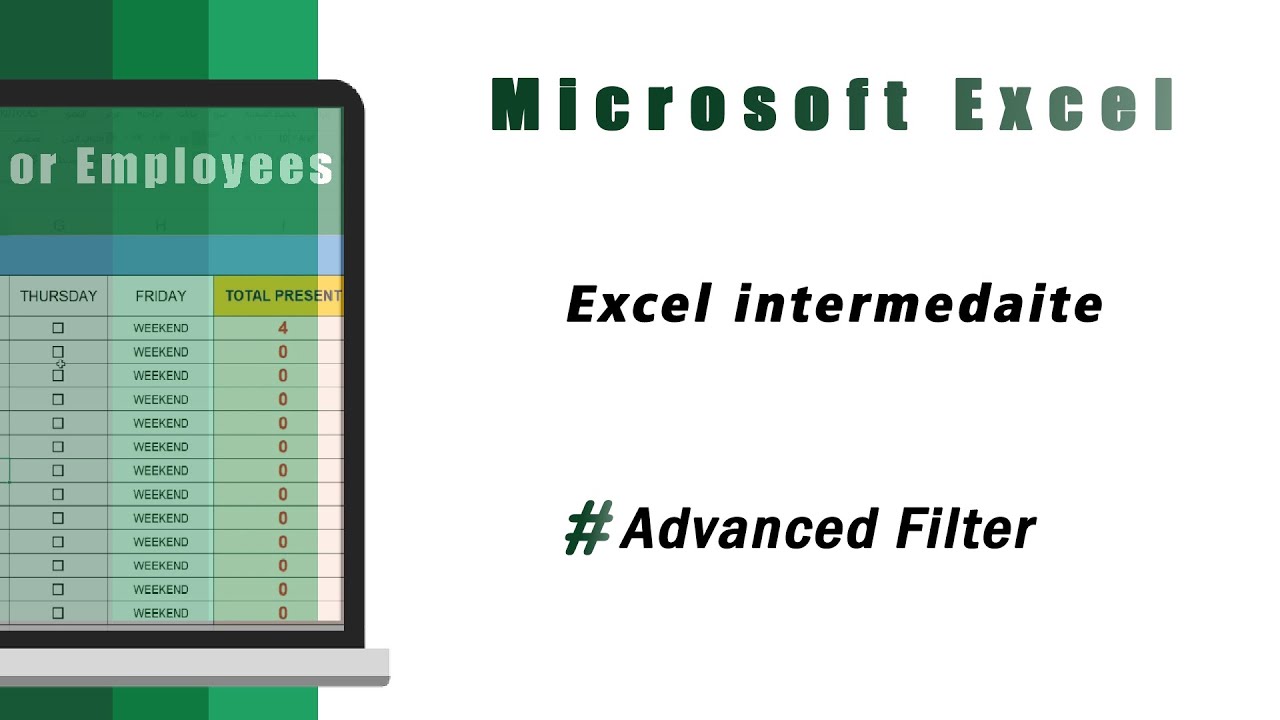 التصفية المتقدمة في الاكسل #excel #اكسل_متوسط