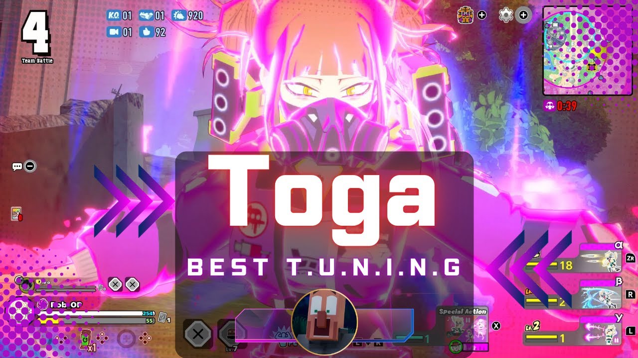 My Hero Ultra Rumble Toga TUNING Build: Cyber Punk Costume Gameplay