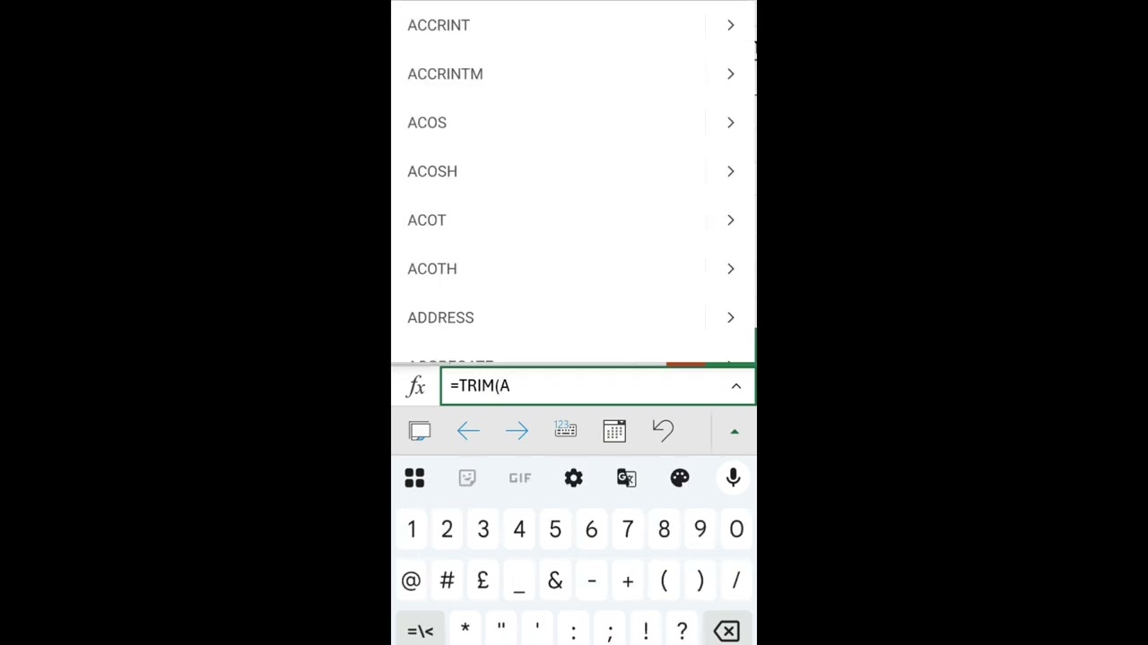 Mobile Excel Interview Series – Episode 5 | TRIM Formula Explained in Telugu 