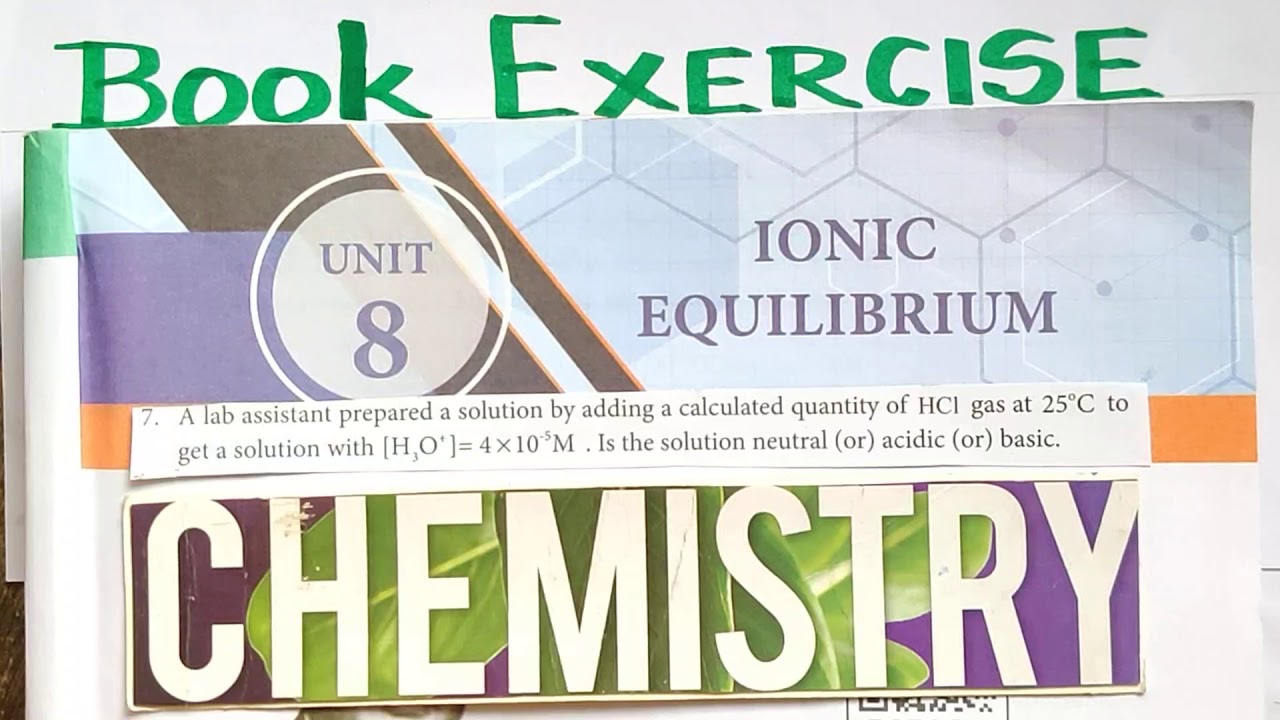 IE-Pbm/Bk-Ex/Q. No.7/Ionic Equilibrium/TN 12th Std/Explanation in Tamil