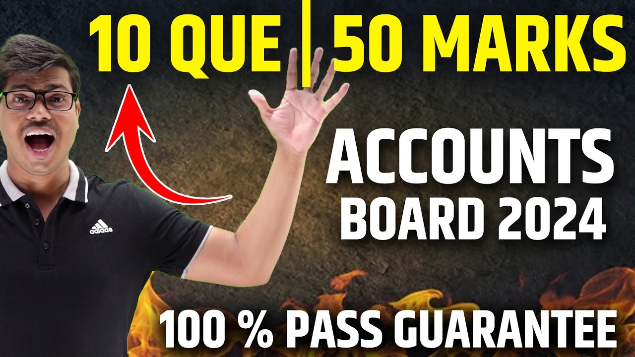 10 QUESTIONS | 50 MARKS | 100% PASS GUARANTEE |CLASS 12 ACCOUNTS BOARD EXAM 2024. 10 DAYS SCHEDLUE