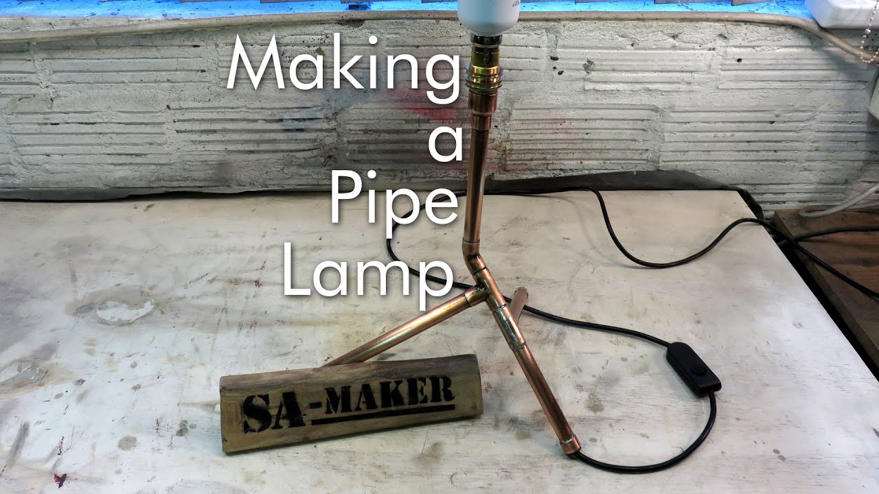 How to make a Pipe Lamp by soldering copper pipes