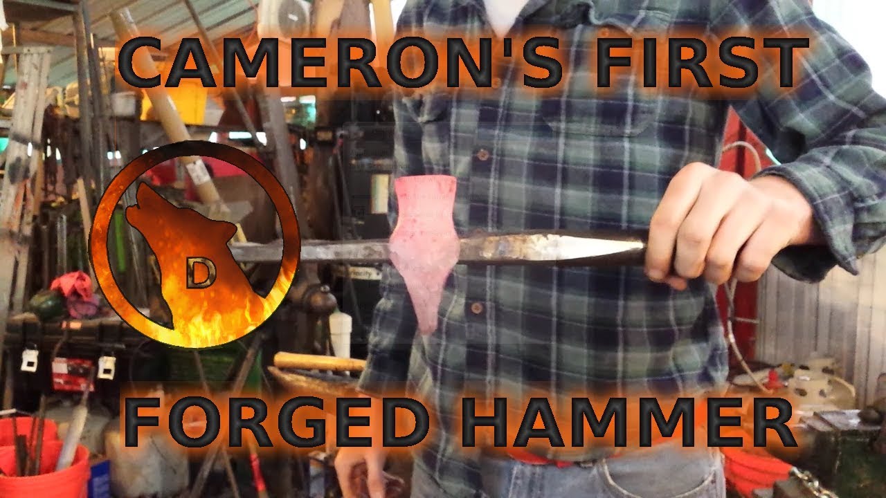 Blacksmith Apprentice Cameron's First Forged Hammer - Fixed