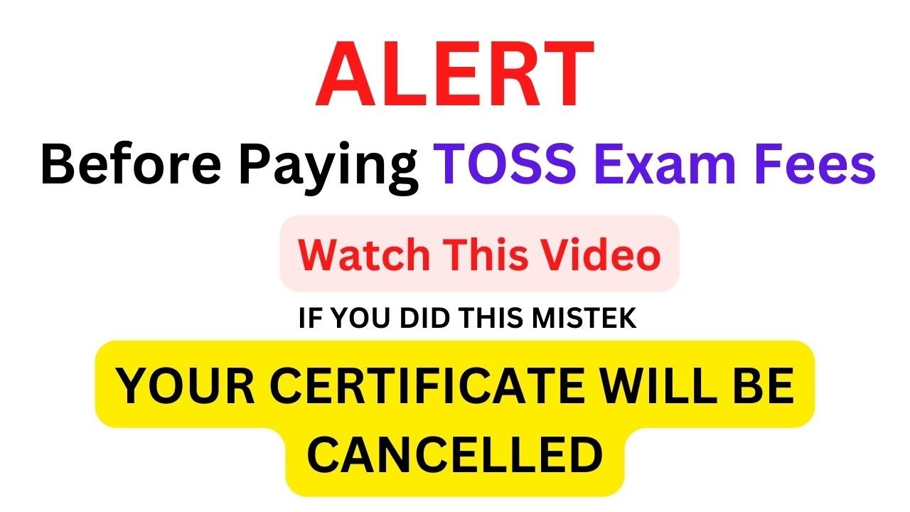 Urgent Alert TOSS Exam Fees Mistake Leads to Cancel Your SSC or Inter Certificates   Check Now!