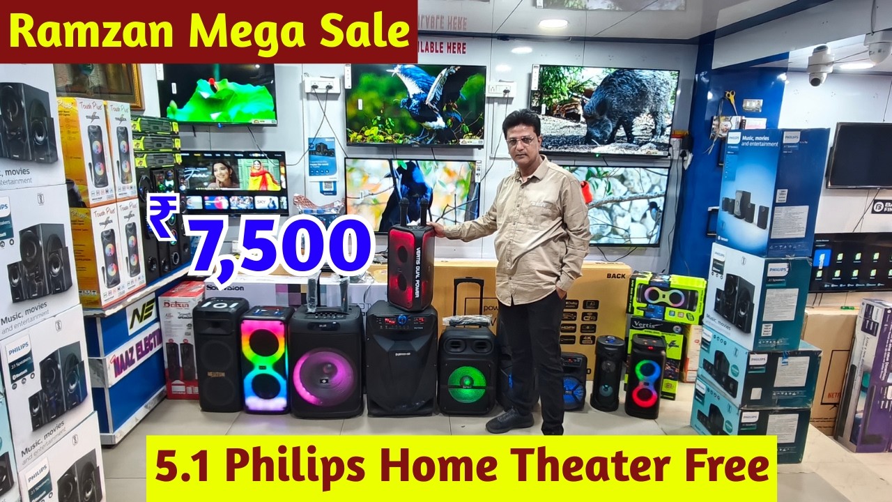 Ramzan Spcl Sale ₹ 7,500 Multi Branded Smart + Andriod LED TV With 5.1 Philips Home Theater Free