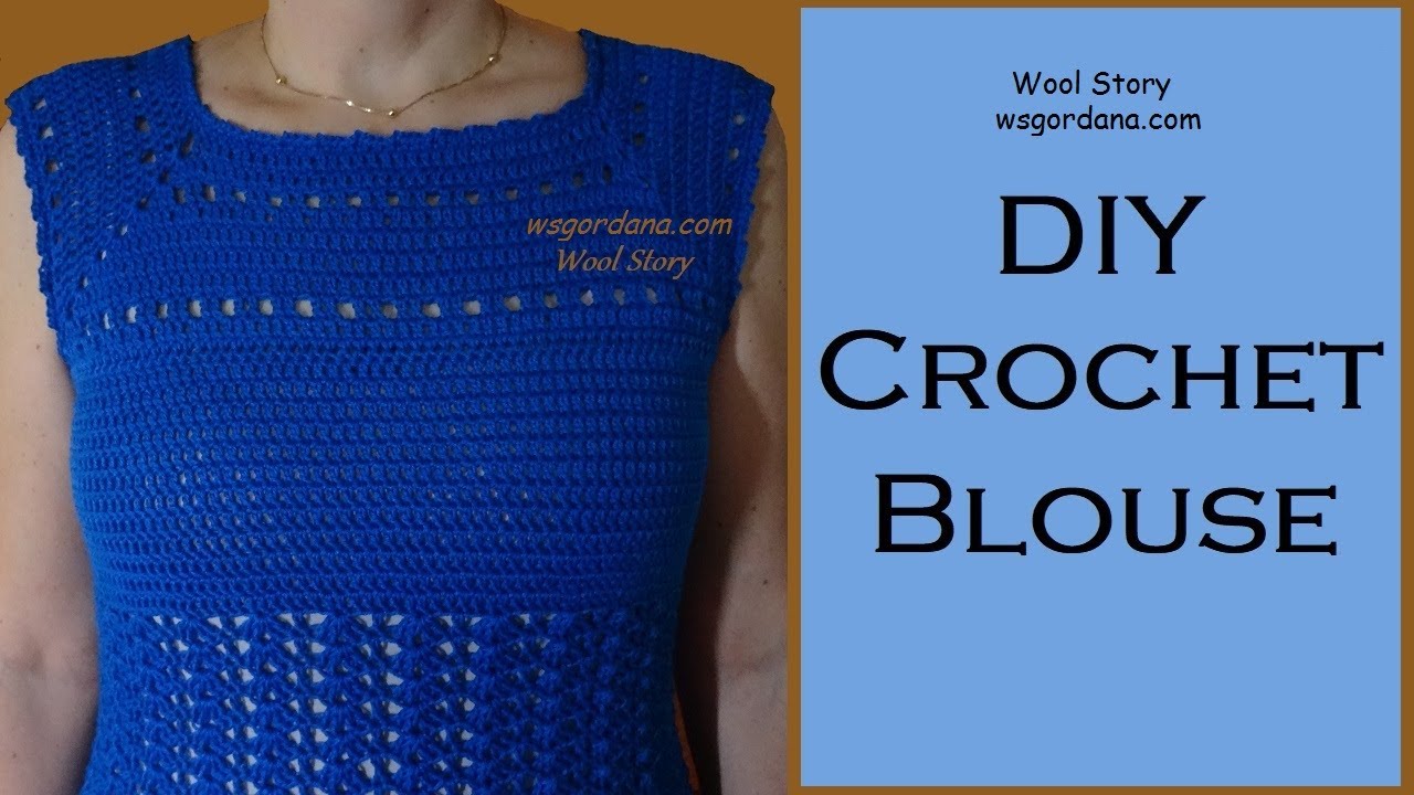 Crochet Summer Blouse Tutorial (Heklana bluza)