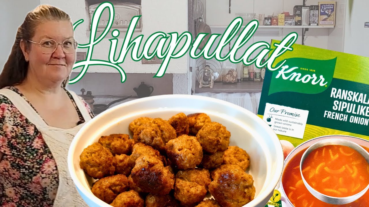 Lihapullat sipulikeittoaineksilla