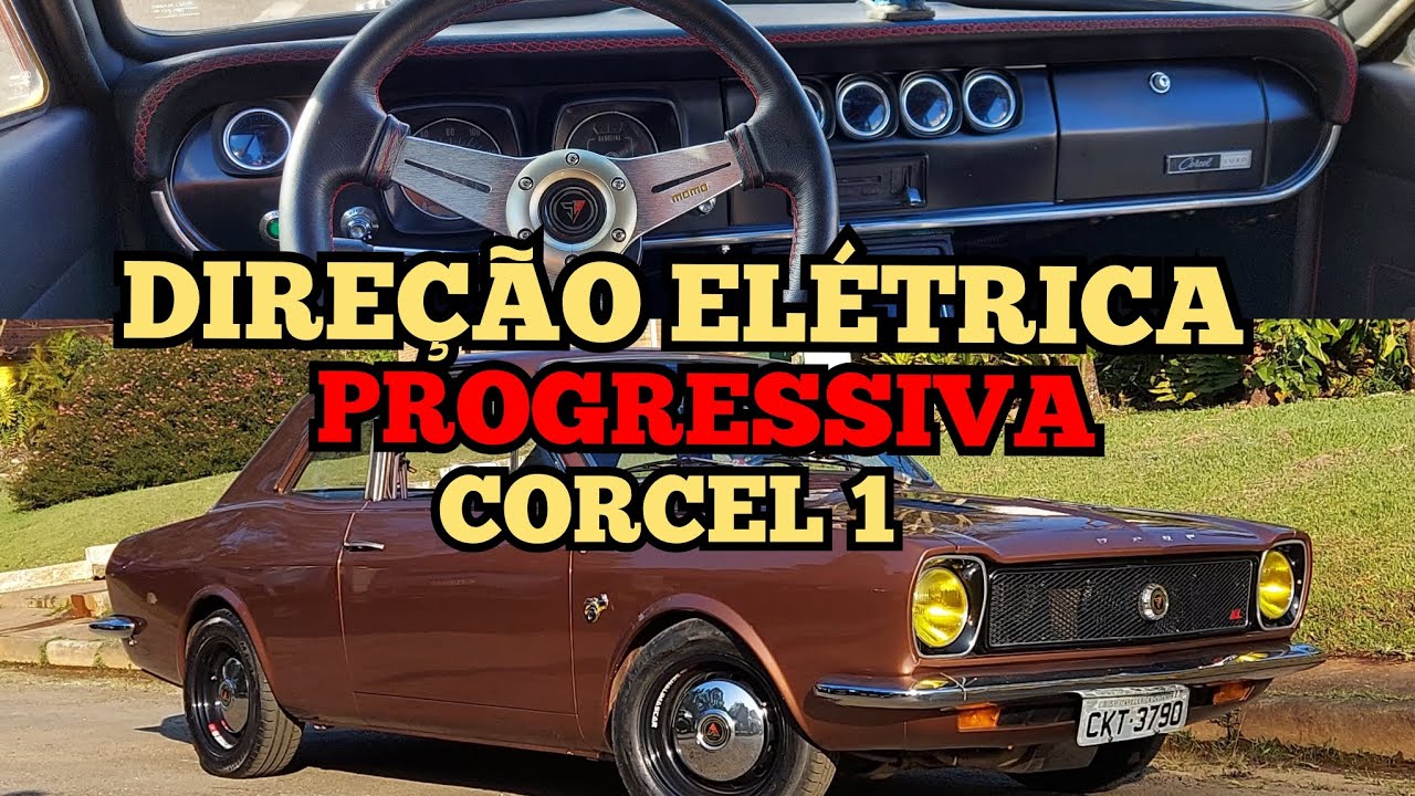 COLOQUEI DIREÇÃO  ELÉTRICA COM ENDURECIMENTO PROGRESSIVO  NO CORCEL 1 #direção #eletrica #corcel