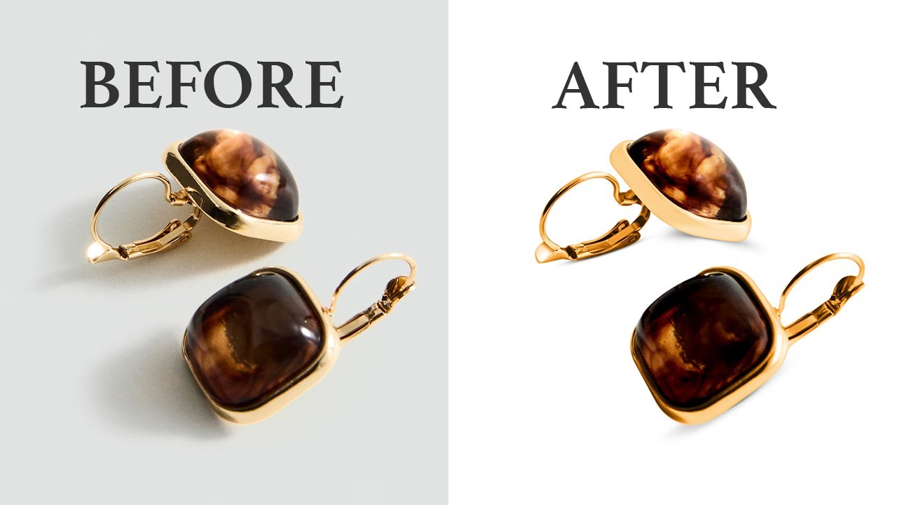 High-End Jewelry Retouching | White Background & Natural Shadow | Photoshop Tutorial