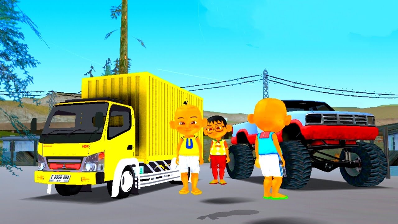 Upin Ipin dan Ehsan Punya Truk Oleng dan Mobil Monster Baru 🤪 ELTIVISION
