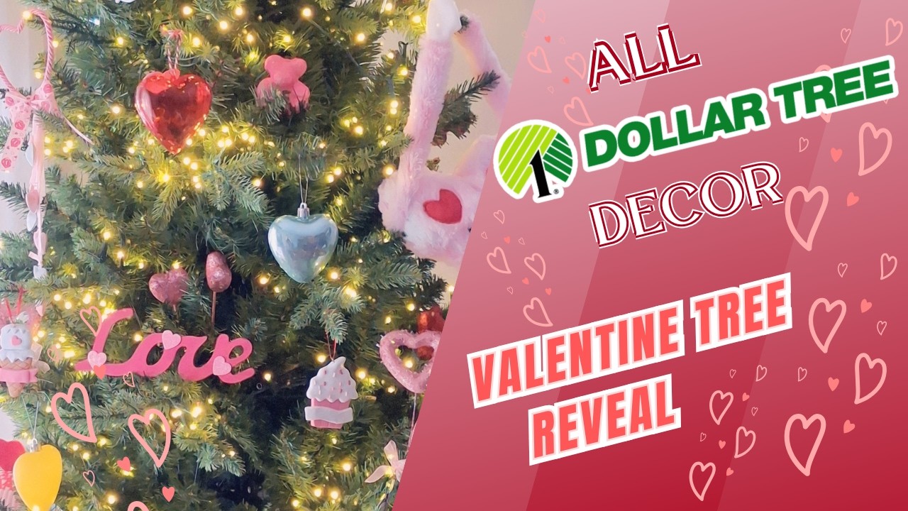 Lovely! 🌷 Dollar Tree Valentine Tree DECOR! 💖 Budget Friendly