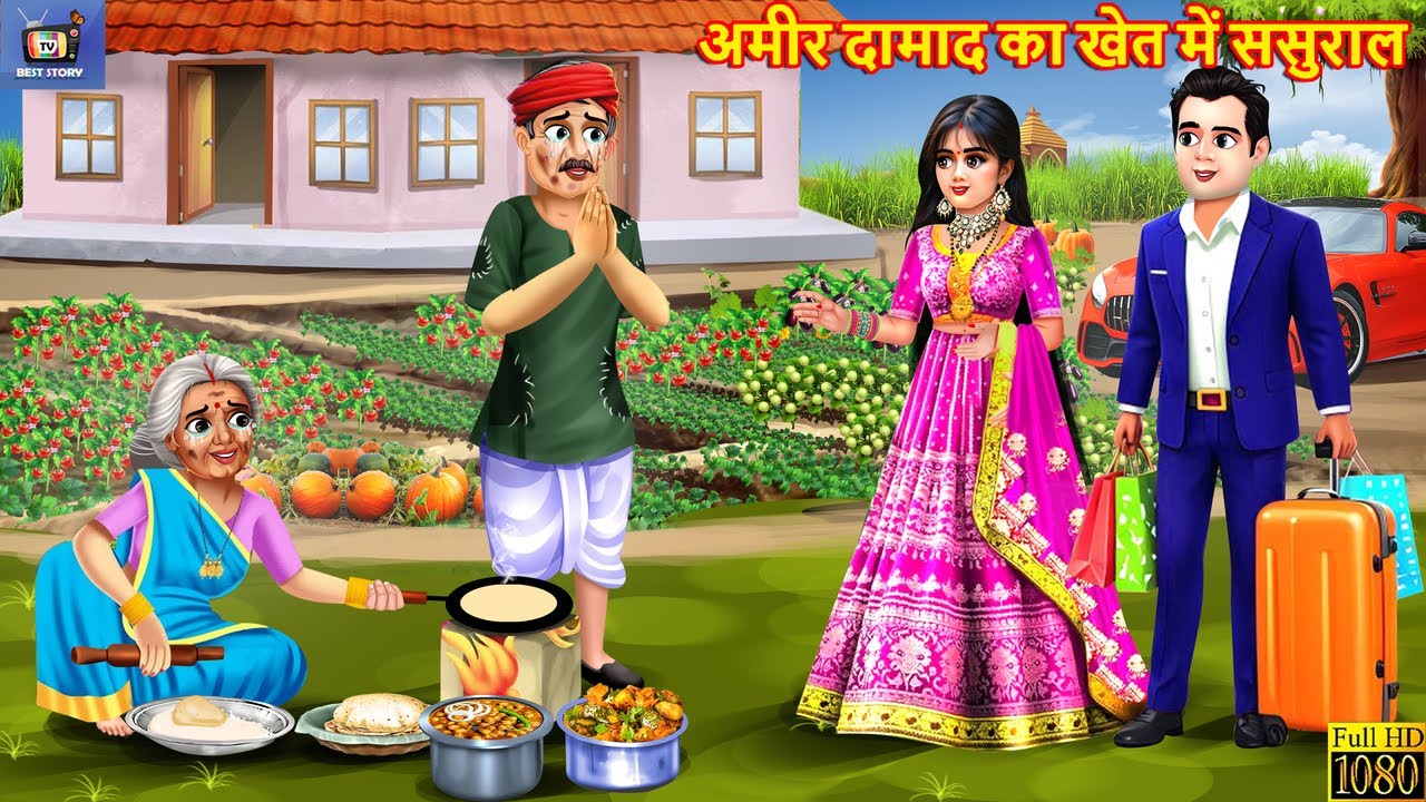 अमीर दामाद का खेत में ससुराल | Saas Bahu | Hindi Kahani | Moral Stories | Hindi Cartoon | Kahaniyan