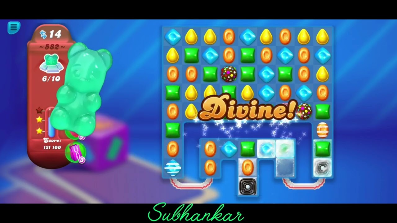 Candy Crush Soda Saga. Level 582.⭐⭐⭐ Star.Level 582 Help.@Subhankar0002.☠️☠️