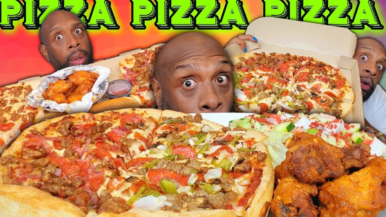 PIZZA HUT EXTRAVAGANZA | MUKBANG | PIZZA, WINGS, & SALAD