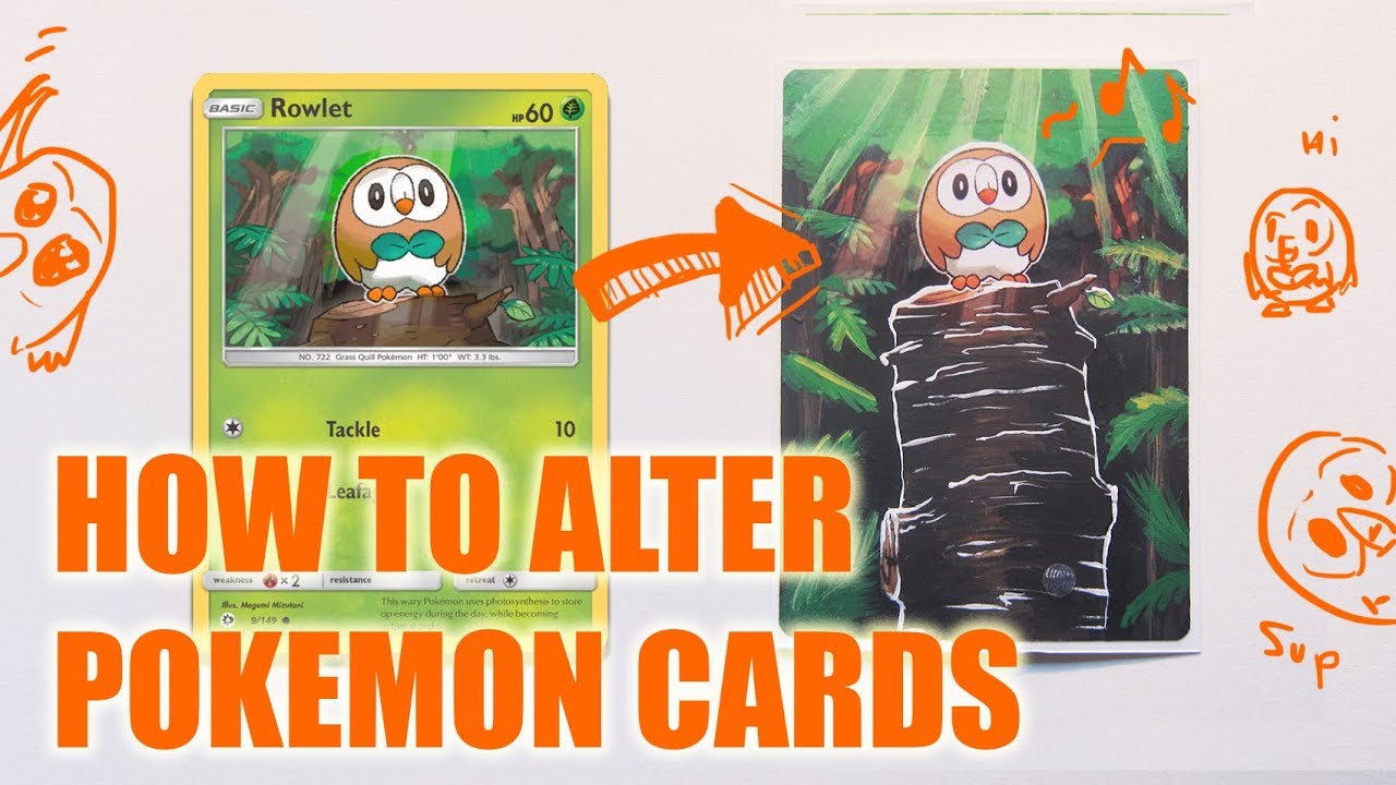 How I paint and alter Pokemon cards! (Process and Tutorial)
