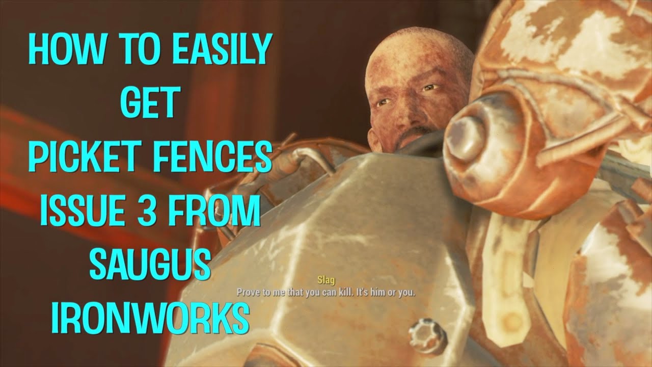 Fallout 4 ~ How To Easily Get Picket Fences #3 From Saugus Ironworks