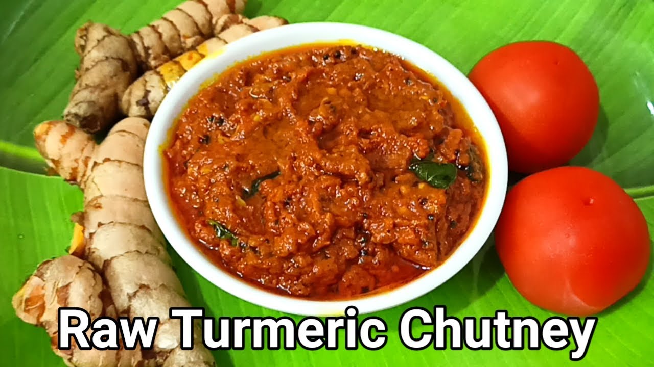 Raw turmeric chutney/Fresh turmeric chutney/healthy turmeric chutney for idli & dosa