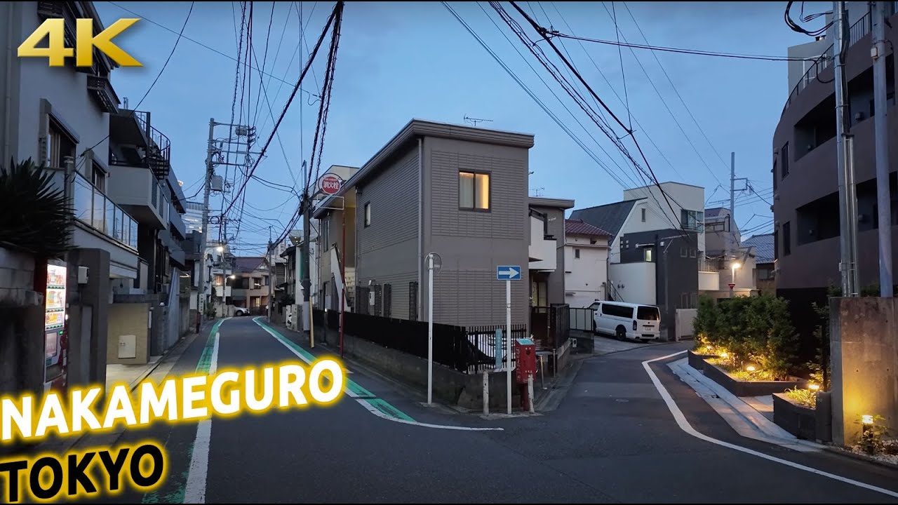 Night walk in TOKYO: Nakameguro to Yutenji · Japan in 4K