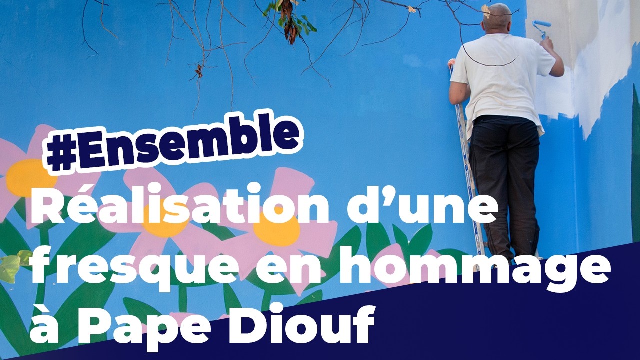 #Participatif | R&eacute;alisation d&rsquo;une fresque participative au Centre sportif Pape Diouf 🎨
