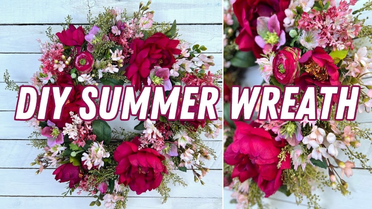 How to make a peony wreath with faux florals/  DIY Wreath Tutorial