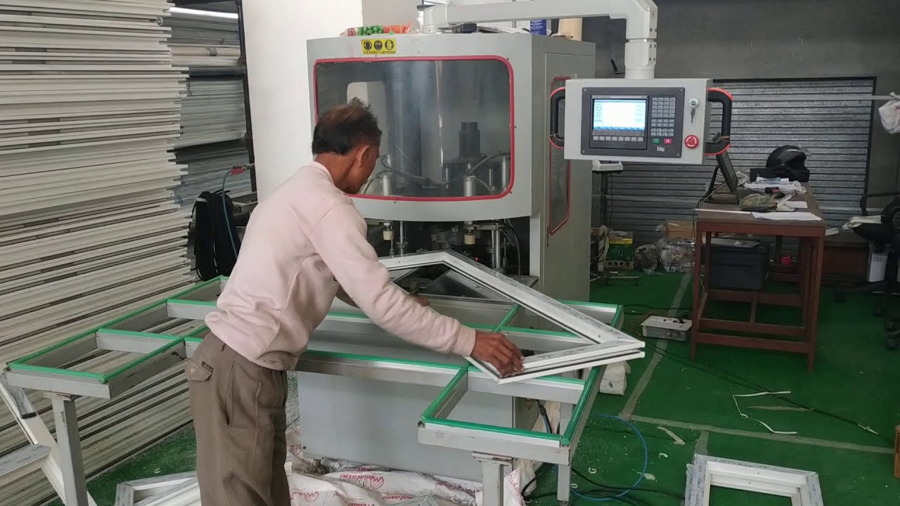 Cnc Corner Cleaning machine - Upvc door & window making machine , door & window machines